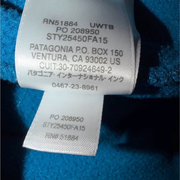 Patagonia Synchilla Snap T Fleece Blue Gold Pullover Men's XS Gorpcore - Picture 4 of 9